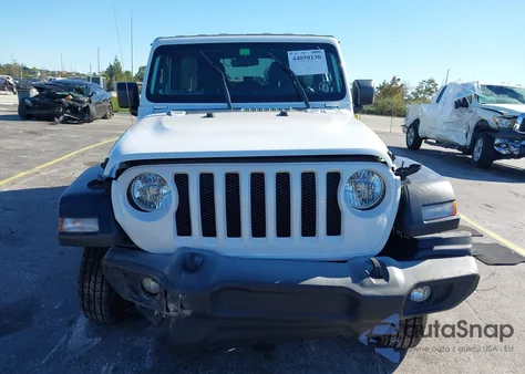 2020 Jeep Wrangler Unlimited Sport S 4X4 из США, поврежденный, VIN 1C4HJXDG7LW296961